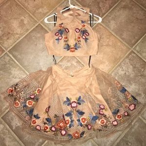 Bebe 2 piece homecoming/prom dress